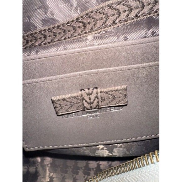 KARL LAGERFELD Bag Lafayette Crossbody - Smoke Gray Glazed Leather Bag - Picture 6 of 7